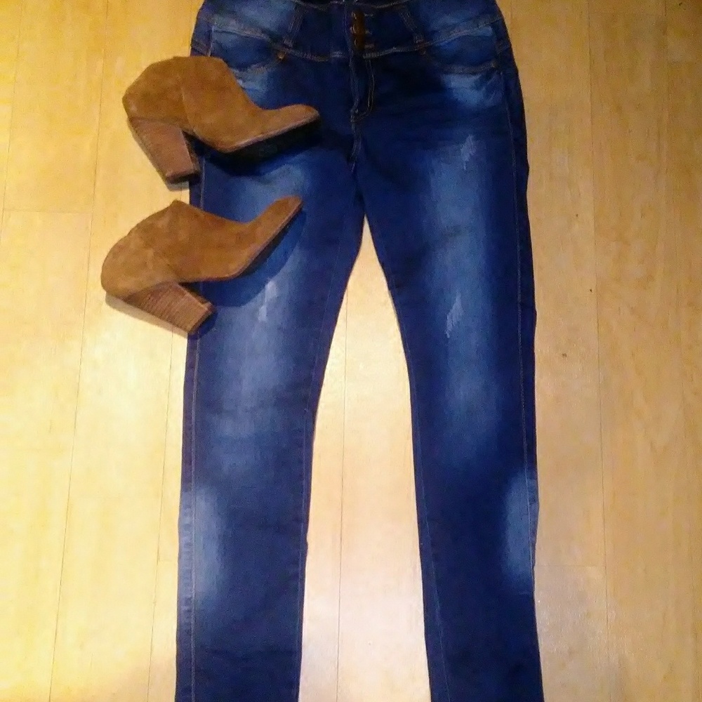 Slim fit jeans.